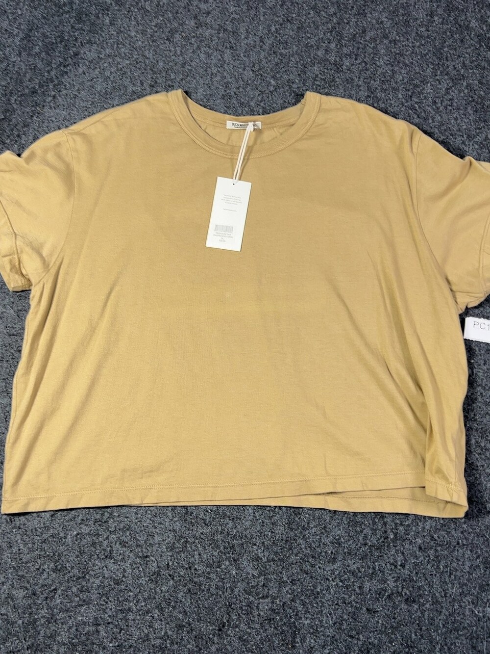 Buck Mason Womens Pima Cropped Easy Crewneck Shirt Sz XL NWI Msrp35 [PC16]